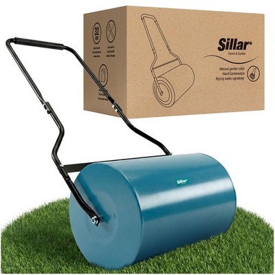 Gartenwalze 40L Rasenwalze Stahl Befüllbar Wasser Sand 50cm Bodenglätter Sillar