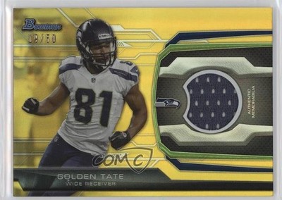 2013 Bowman Relic Gold 19/50 Golden Tate #BR-GT 19n6