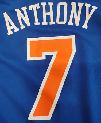 Adidas New York Knicks #7 Carmelo Anthony BLUE Jersey Size XL | eBay