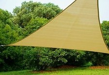 Telo Ombreggiante Vela Mt 5x5x5 Triangolo Ecru' Per Airone Gazebo Giardino