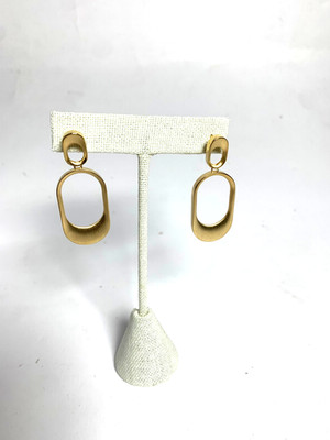 Dean Davidson Bleecker Drop Earrings   Signature Brushed 18K Gold Finish
