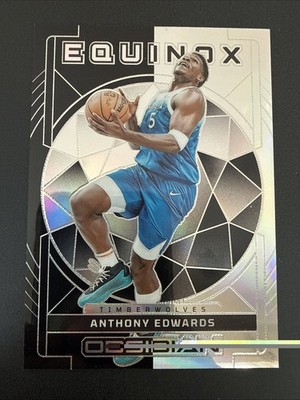 2023-24 Panini Obsidian - Anthony Edwards #8 Equinox Electric Etch Silver /99