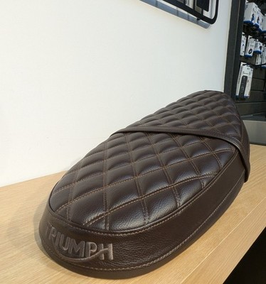 TRIUMPH Seat, Bench, Quilted, Brown BONNEVILLE STREET TWIN