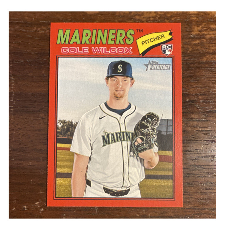 Topps Heritage Cole Wilcox Rookie RC #155 Seattle Mariners Red Border Rare