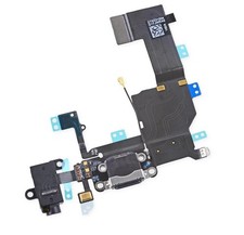 Apple iPhone 5C Black Charging Port Replacement Charger Flex Mic Headphone Dock