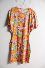 Zara Womens Open Side Summer Jersey Dress Orange - Size Large L (J73)