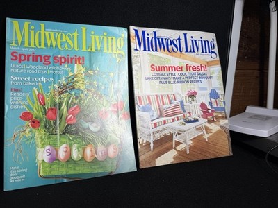 Lot of 2 Midwest Living Magazines Spring Summer March/April July August 2012