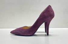 Michael Kors donna D'Orsay PW16E pelle viola tacco alto slip-on taglia 7M