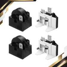 2 Sets PTC Refrigerator Starter Relay 15 Ohm 2Pin and 1/6HP Overload Protector