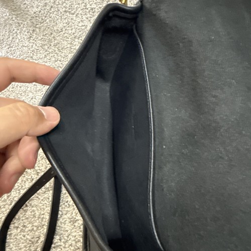 Sac à main bandoulière COACH vintage 9755 cuir penny poche noir USA - Photo 10/10