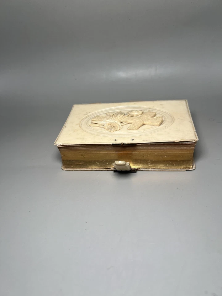 Vintage 1856 Paroissien Romain Prayer Book French Catholic Missal Ivory Cover Fr - Image 4 of 4