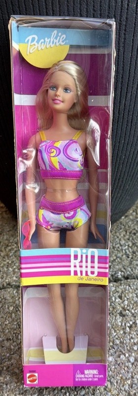 Barbie Rio de Janeiro Doll Mattel 56880 Beach Swimsuit Travel Series NRFB