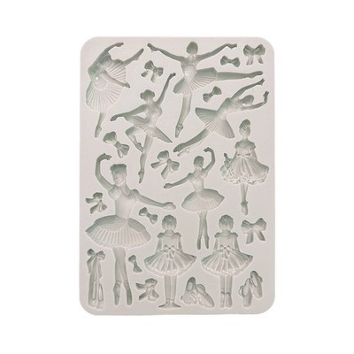 STAMPERIA SILIKONFORM Mold Abformen Gießen Mould, Nutcracker Ballerinas