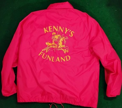 Vintage 80-90's KENNY'S FUN LAND WINDBREAKER JACKET CARNIVAL WORKERS  L