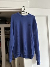 Chaps Ralph Lauren Vintage 90s Knit Sweater Size Large, Indigo , Embroidered