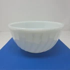 Anchor Hocking Fire King Swirl White Milk Glass 1 Qt Mixing Bowl 7 Inch Vtg MCM