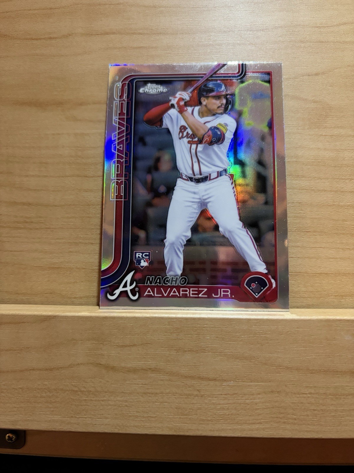 2025 Topps Chrome Nacho Alvarez Jr. Refractor Parallel #75 Atlanta Braves