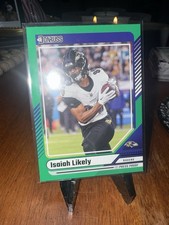 Isaiah Likely 2024 Donruss Football Green Press Proof #270 Baltimore Ravens