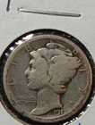 👉1917-S  Mercury Dime Vg Choice  #11