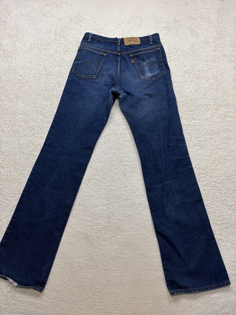 Vintage 80s Levis 20517 0217 Orange Tab Jeans Mens Size 34x35 Dark 