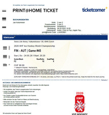 Ticket Eishockey-WM 2026 Finnland gegen Österreich am 24.5.26