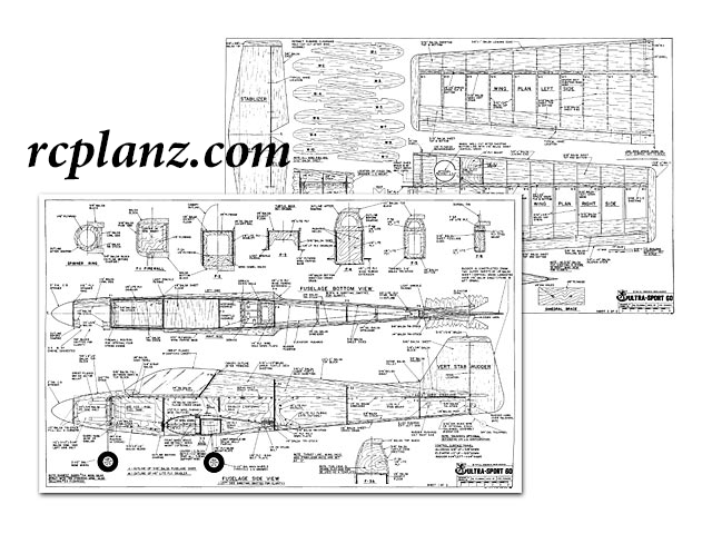 R/C AIRPLANE PLANS & PATTERNS: Ultra Sport 60 62