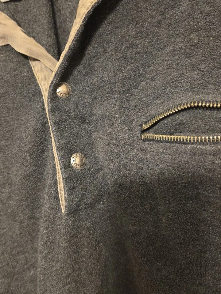 Camisa de manga larga Gap con bolsillo con cremallera y botón cuello cuarto #133106-26-1 Foto 2 de 4