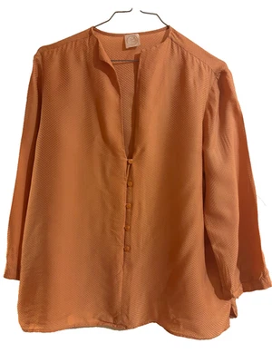 DES PETITS HAUTS blouse saumon taille 4 ou 40 manches 3/4 - Photo 1/4