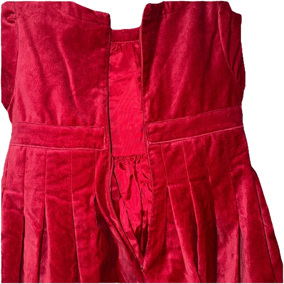 Gymboree бархата платье бант крышка рукав с подкладкой девочки Sz 9 праздник хлопок - Изображение 4 из 4