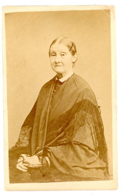 early CDV of older woman by C O Gott Photographer Syracuse NY c.1860's