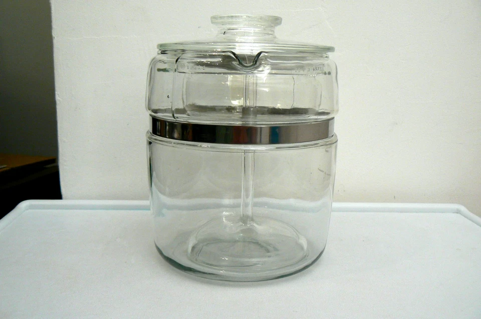 Vintage Pyrex Glass Flameware 7759 B 9 Cup Stovetop Percolator Coffee Tea Pot - Image 4 of 4