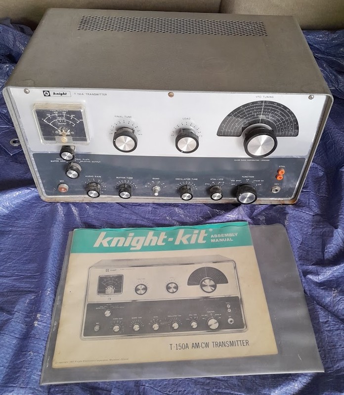 Allied Radio Knight T-150 Ham Radio Transmitter parts/repair AM CW NO SHIPPING!