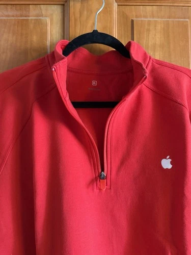 Apple Employee Issued Jacket 1/4 Zip Adult  XL  Red image 3