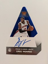 2012-13 Panini Preferred Panini's Choice Award Blue /49 Greg Monroe #44 Auto