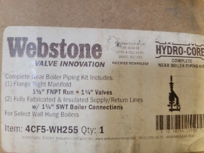 Webstone 4CF5-WH255, Complete Near Boiler Piping Kit Hydro-Core