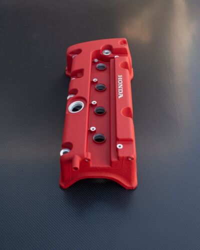 Honda K SERIES K24 K20 type r civic rsx valve cover PowderCoated JDM WRINKLE RED - Picture 4 of 12