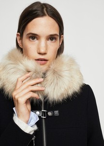 mango black fur jacket