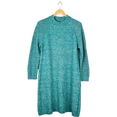 Talbots Texture Woven Sweater Dress Women's Size XL in Teal Heather | eBay Talbots Texture Woven Sweater Dress Women's Size XL in Teal Heather | eBay