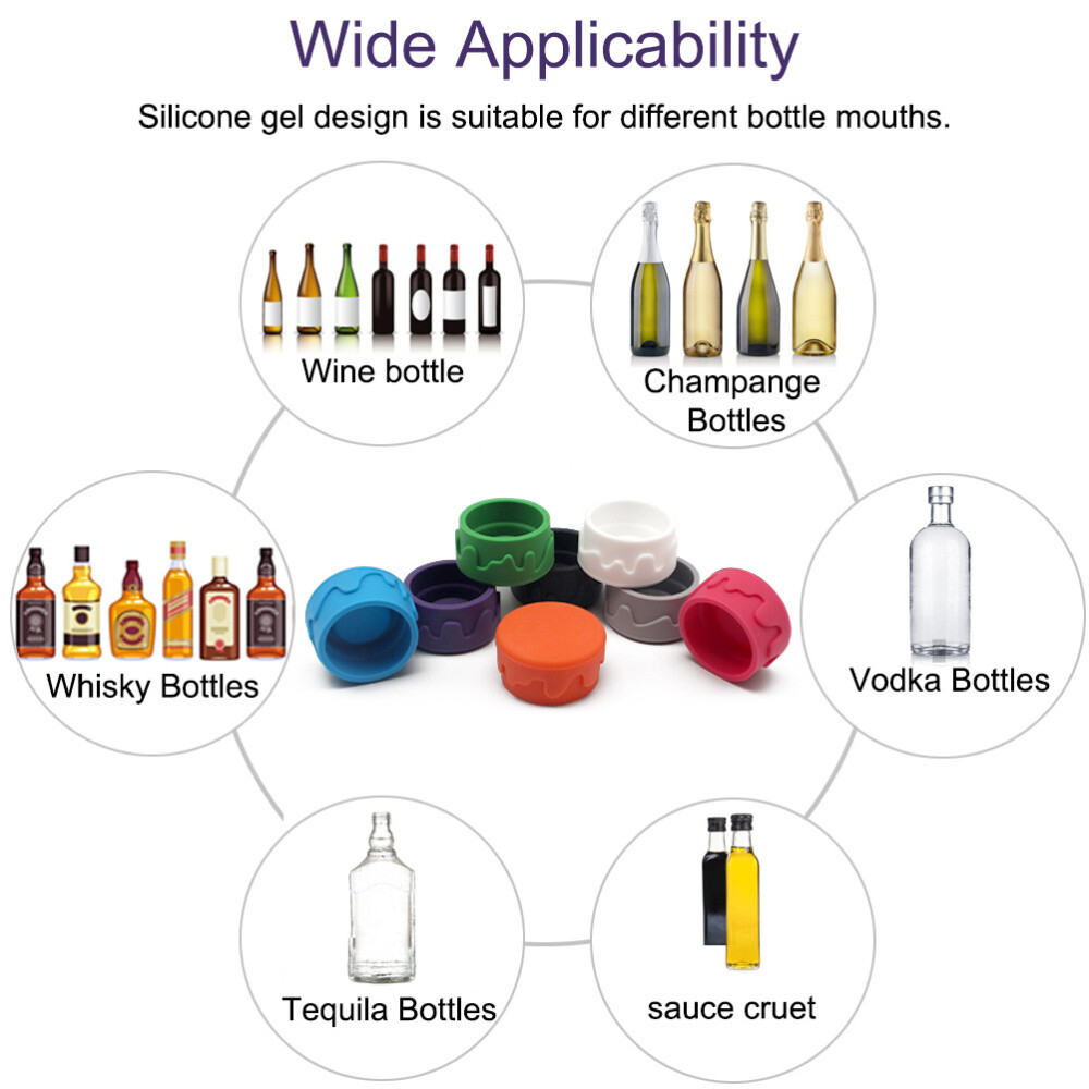 16pcs Bottle Sealer Wine Bottle Caps Wine Saver Wine Caps For Bottles