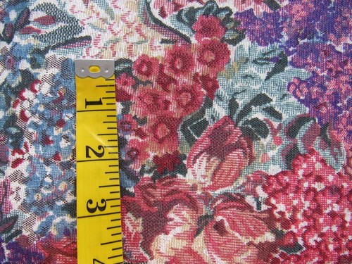 2 yds x 45" Linen Fabric All-Over Floral Cranston Screen Print Jewel Woodland - Imagen 5 de 5