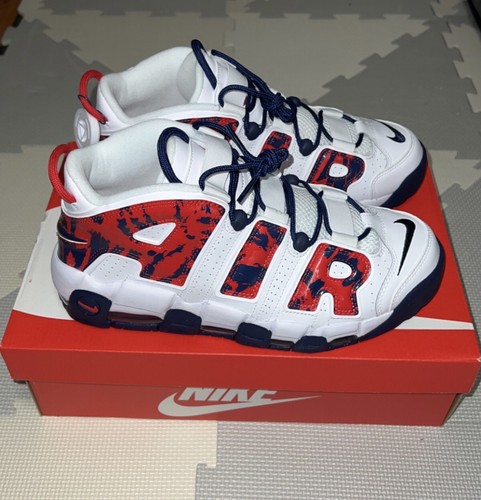 Nike Air More Uptempo Red Navy Camo 