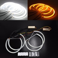 SMD Daul Color LED Angel Eye Switchback W+A DRL Fits 04-06 E46 2D VORFACELIFT