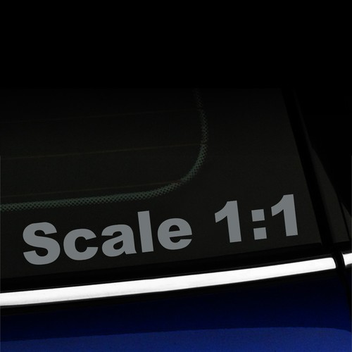 Scale 1:1 - Funny Sticker Decal for MINI Cooper Smart Fiat - You choose color! - Picture 5 of 26