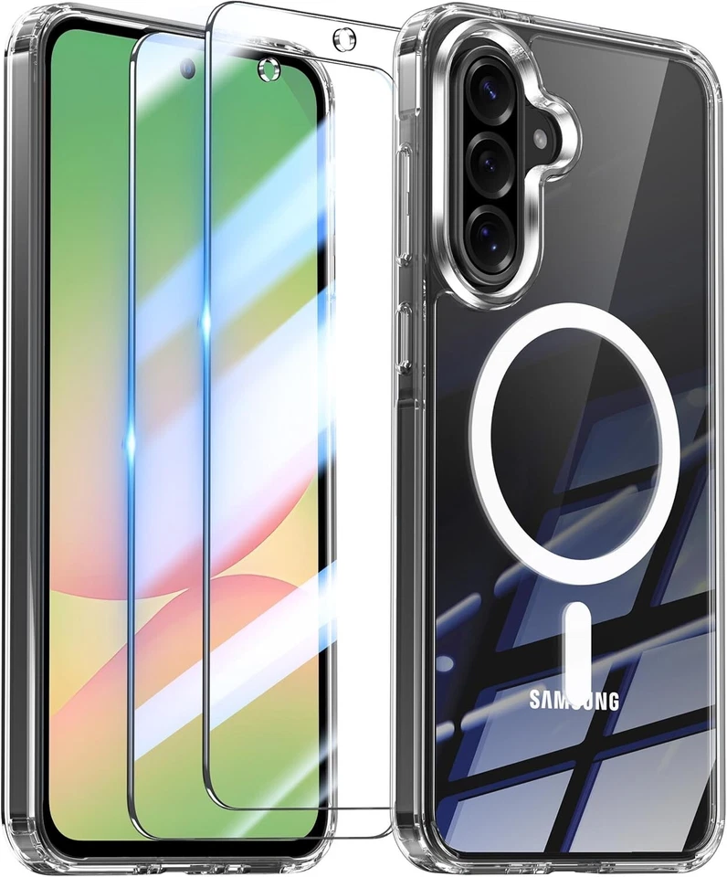 MSM Hülle + 2X Schutzglas für Samsung Galaxy A56 5G Glasfolie Full MagSafe Case