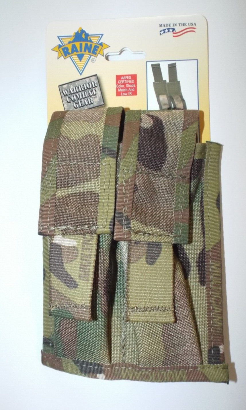 US Military SWAT MOLLE Multicam Double Pistol Mag Pouch by Raine Inc  -image