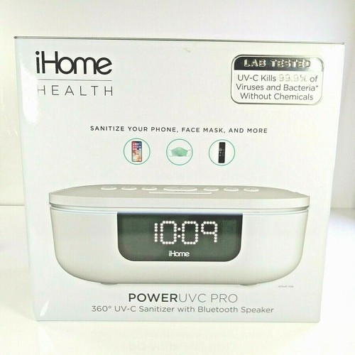 iHome Power UVC PRO 360° UV-C Sanitizer with Bluetooth Speaker NEW - Picture 1 of 8