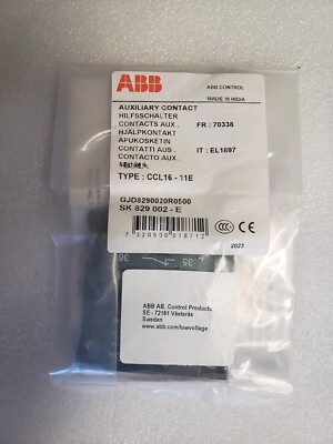 GENUINE ABB CAL16-11E / CCL16-11E / SK829002E . Auxiliary Contact 1NO/ 1NC