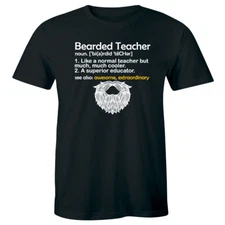 Bearded Teacher Like A Normal Teacher But Much Cooler Funny Men's T-Shirt Gift