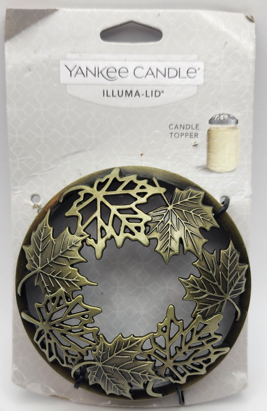 Yankee Candle Illumalid Maple Leaves Candle Topper Gold eBay