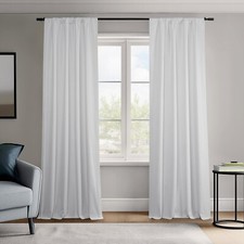 HPD Half Price Drapes Vienna Basic Linen 100 Blackout Curtains for Bedroom 1...